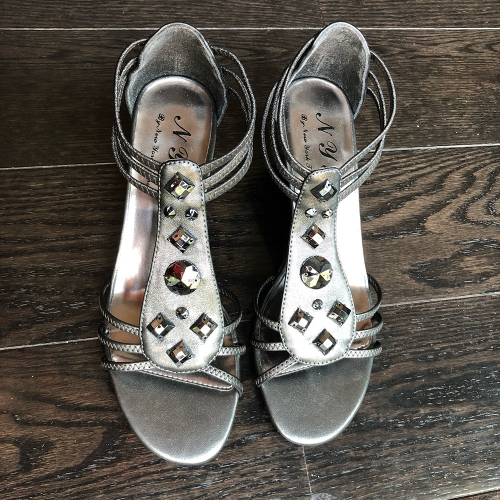 New York Transit Dress jewelry strap sandal heel